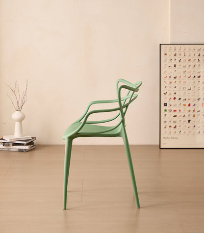 TuHome Palermo Modern Dining Chair, Sophisticated High-Back  - Green