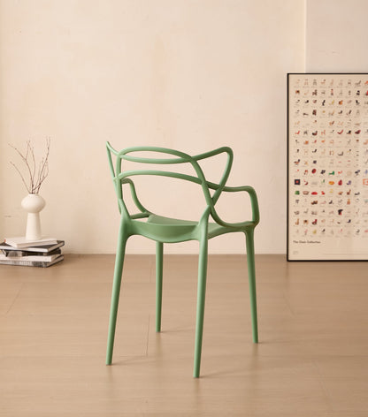 TuHome Palermo Modern Dining Chair, Sophisticated High-Back  - Green