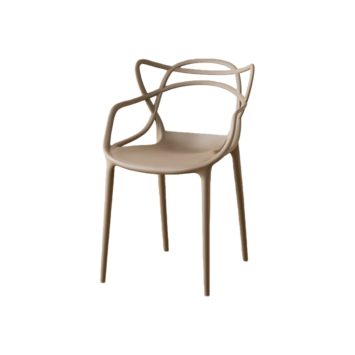 TuHome Palermo Modern Dining Chair, Sophisticated High-Back  - Taupe