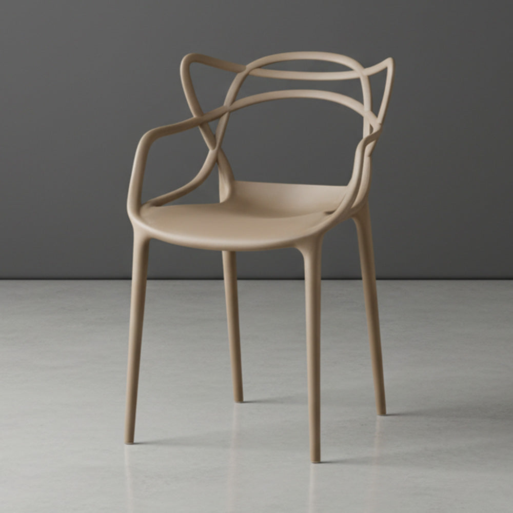 TuHome Palermo Modern Dining Chair, Sophisticated High-Back  - Taupe