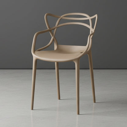 TuHome Palermo Modern Dining Chair, Sophisticated High-Back  - Taupe
