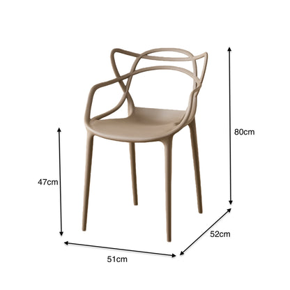 TuHome Palermo Modern Dining Chair, Sophisticated High-Back  - Taupe