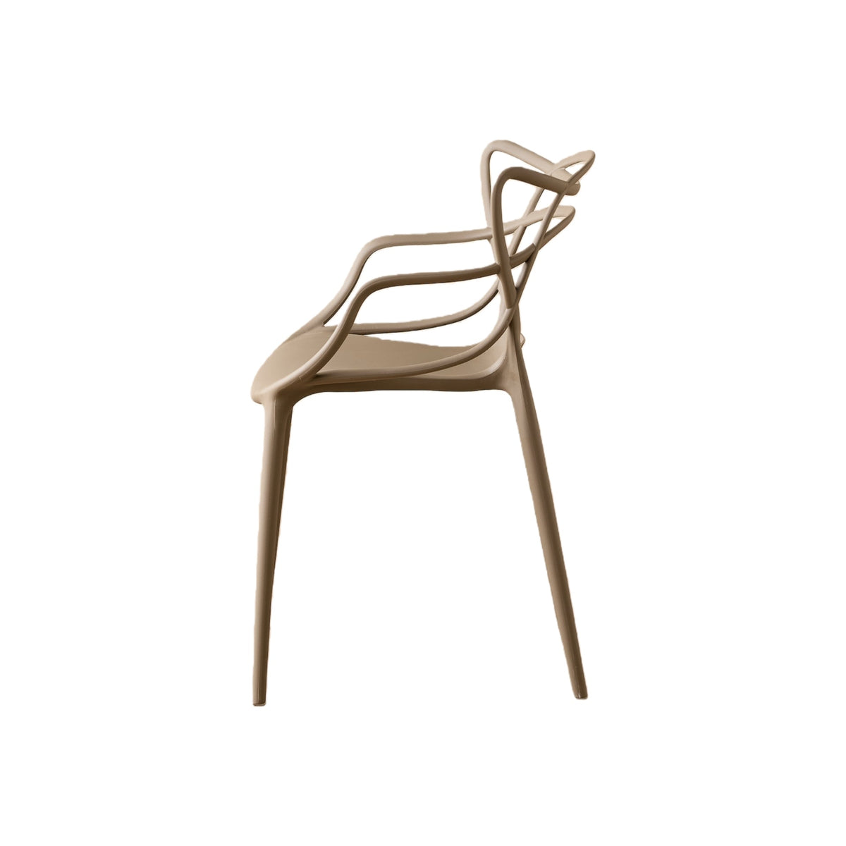 TuHome Palermo Modern Dining Chair, Sophisticated High-Back  - Taupe