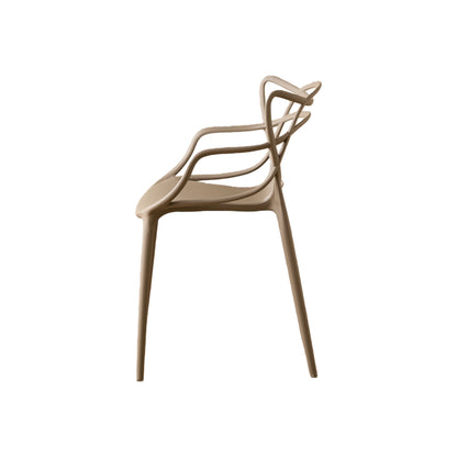 TuHome Palermo Modern Dining Chair, Sophisticated High-Back  - Taupe