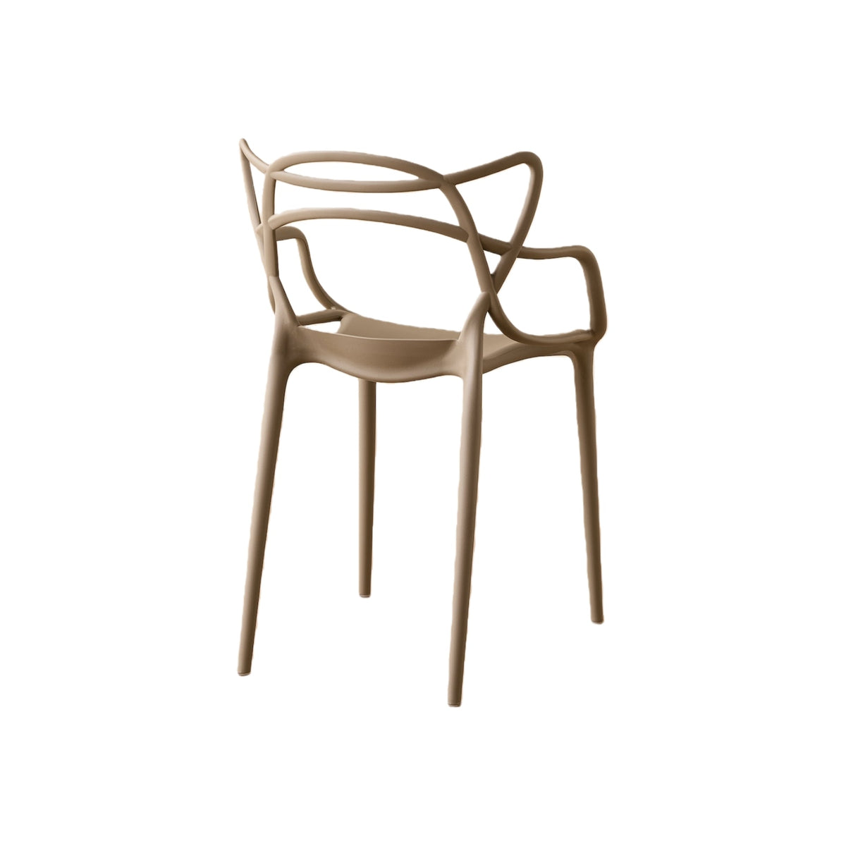 TuHome Palermo Modern Dining Chair, Sophisticated High-Back  - Taupe