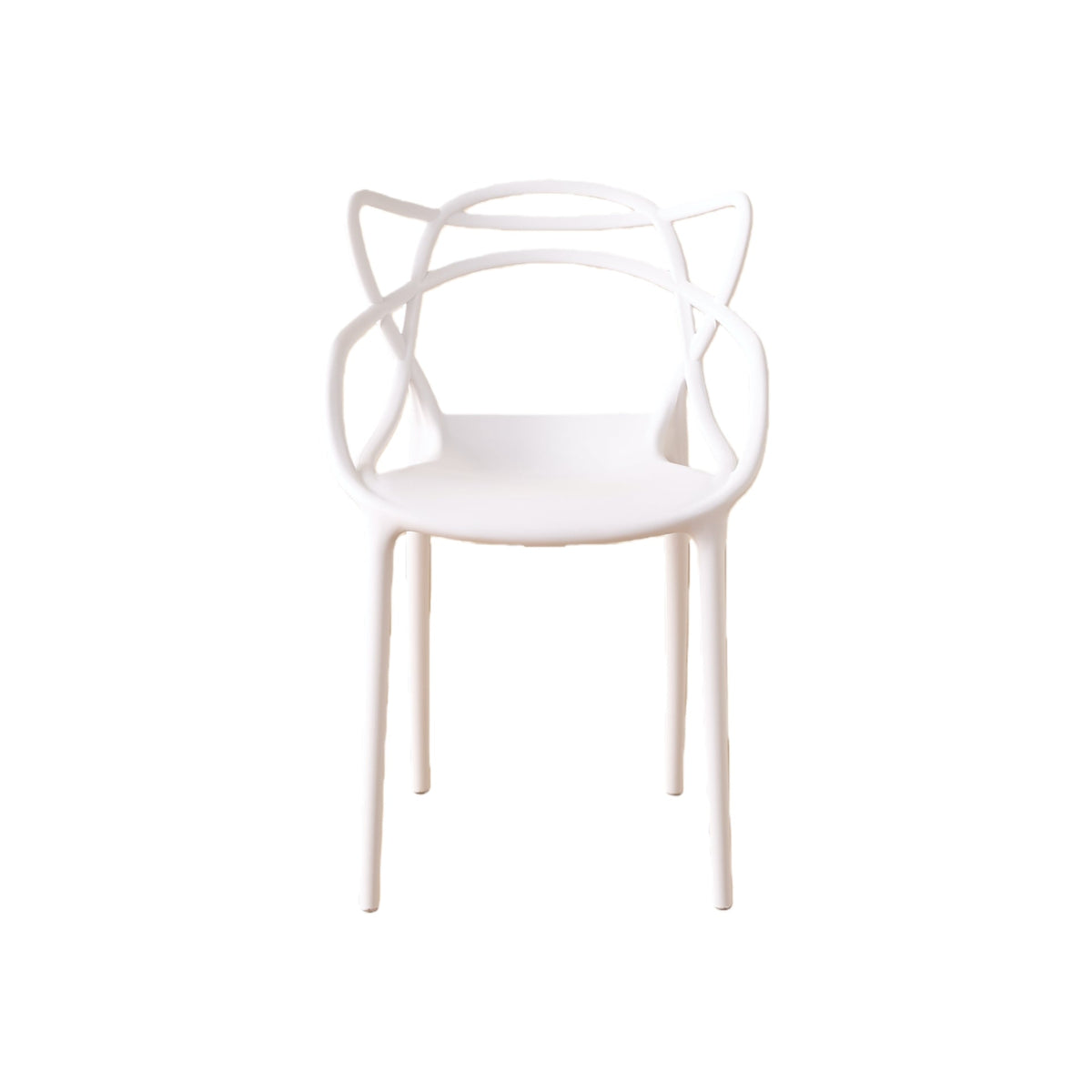 TuHome Palermo Modern Dining Chair, Sophisticated High-Back  - White