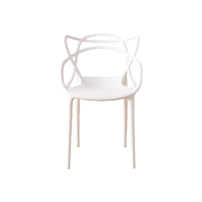 TuHome Palermo Modern Dining Chair, Sophisticated High-Back  - White