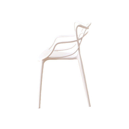 TuHome Palermo Modern Dining Chair, Sophisticated High-Back  - White