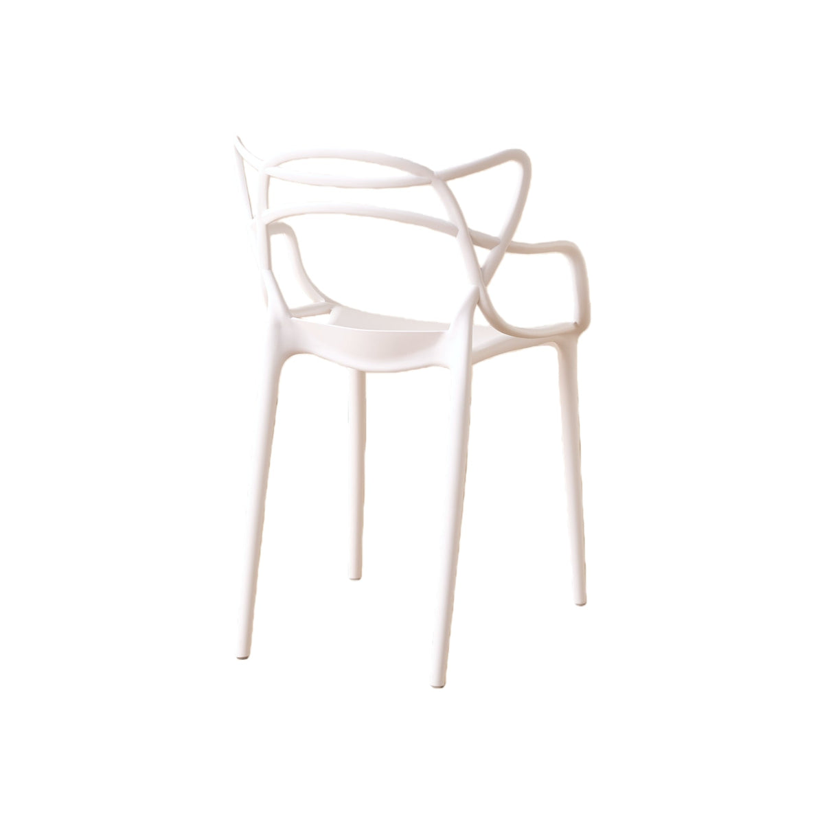 TuHome Palermo Modern Dining Chair, Sophisticated High-Back  - White