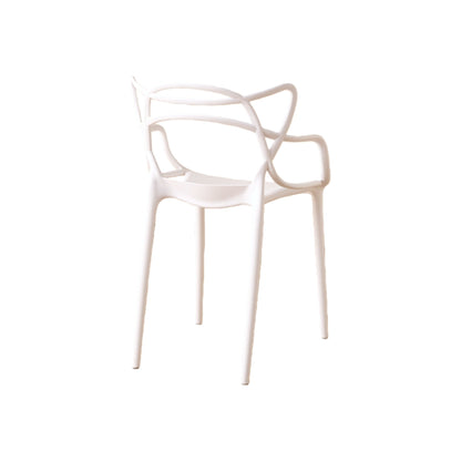 TuHome Palermo Modern Dining Chair, Sophisticated High-Back  - White