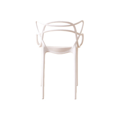 TuHome Palermo Modern Dining Chair, Sophisticated High-Back  - White