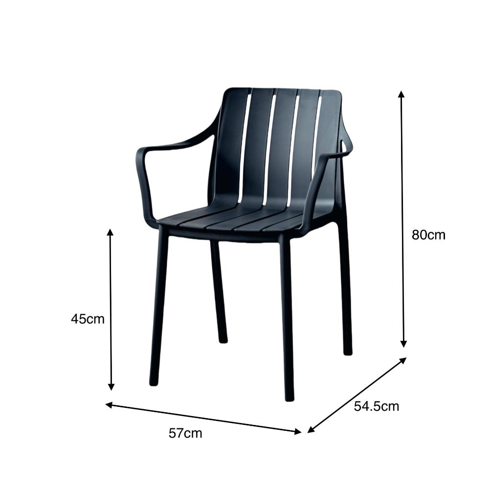 TuHome Alice Modern Dining Chair, Sophisticated High-Back Up - Black