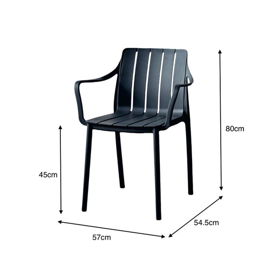 TuHome Alice Modern Dining Chair, Sophisticated High-Back Up - Black