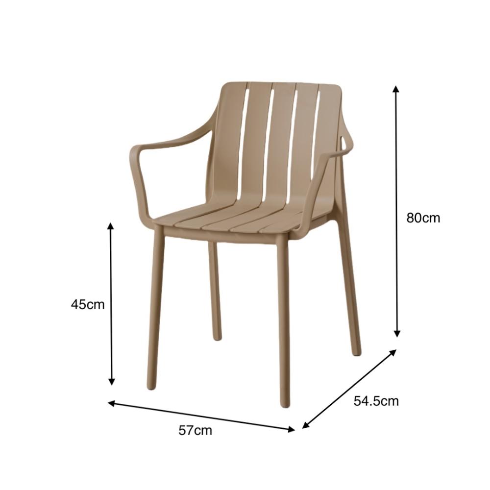 TuHome Alice Modern Dining Chair, Sophisticated High-Back Up - Taupe
