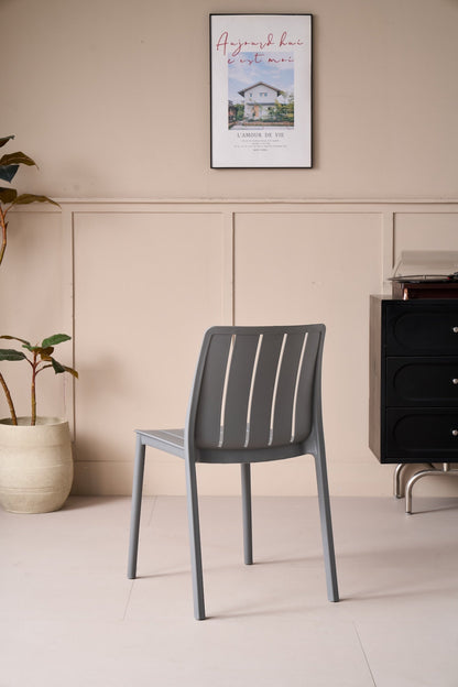 TuHome Alice Modern Dining Chair, Sophisticated High-Back Up - Dark Grey