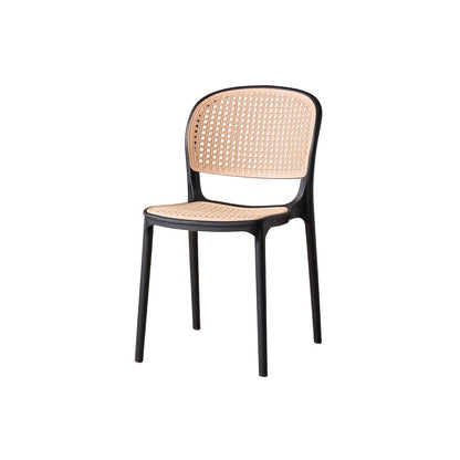 TuHome Nest Modern Dining Chair, Sophisticated High-Back Uph - Black/Taupe