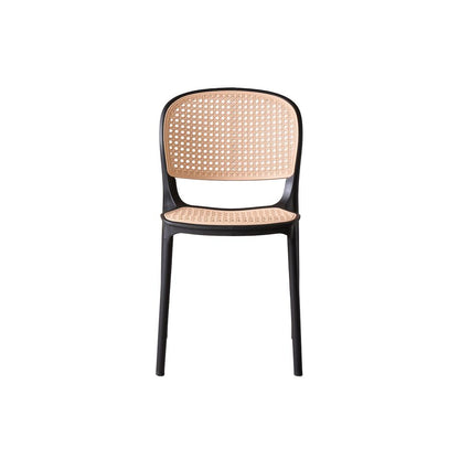 TuHome Nest Modern Dining Chair, Sophisticated High-Back Uph - Black/Taupe