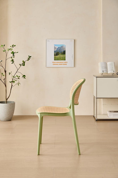 TuHome Nest Modern Dining Chair, Sophisticated High-Back Uph - Olive/Taupe