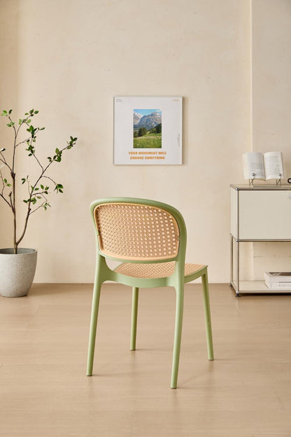 TuHome Nest Modern Dining Chair, Sophisticated High-Back Uph - Olive/Taupe