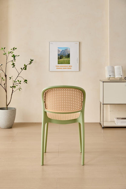 TuHome Nest Modern Dining Chair, Sophisticated High-Back Uph - Olive/Taupe
