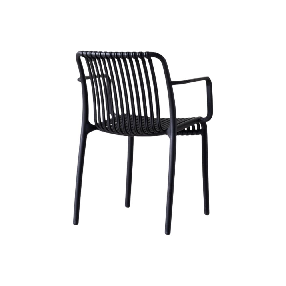 TuHome Terra Modern Dining Chair, Sophisticated High-Back Up - Black