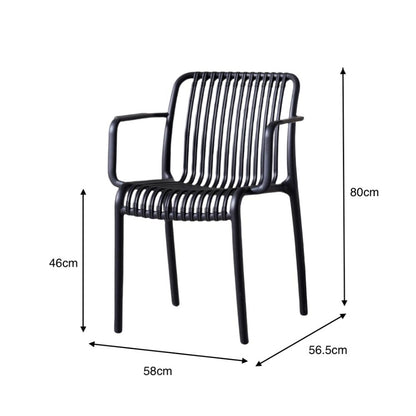 TuHome Terra Modern Dining Chair, Sophisticated High-Back Up - Black