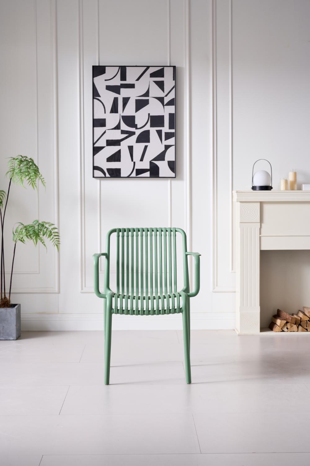TuHome Terra Modern Dining Chair, Sophisticated High-Back Up - Olive