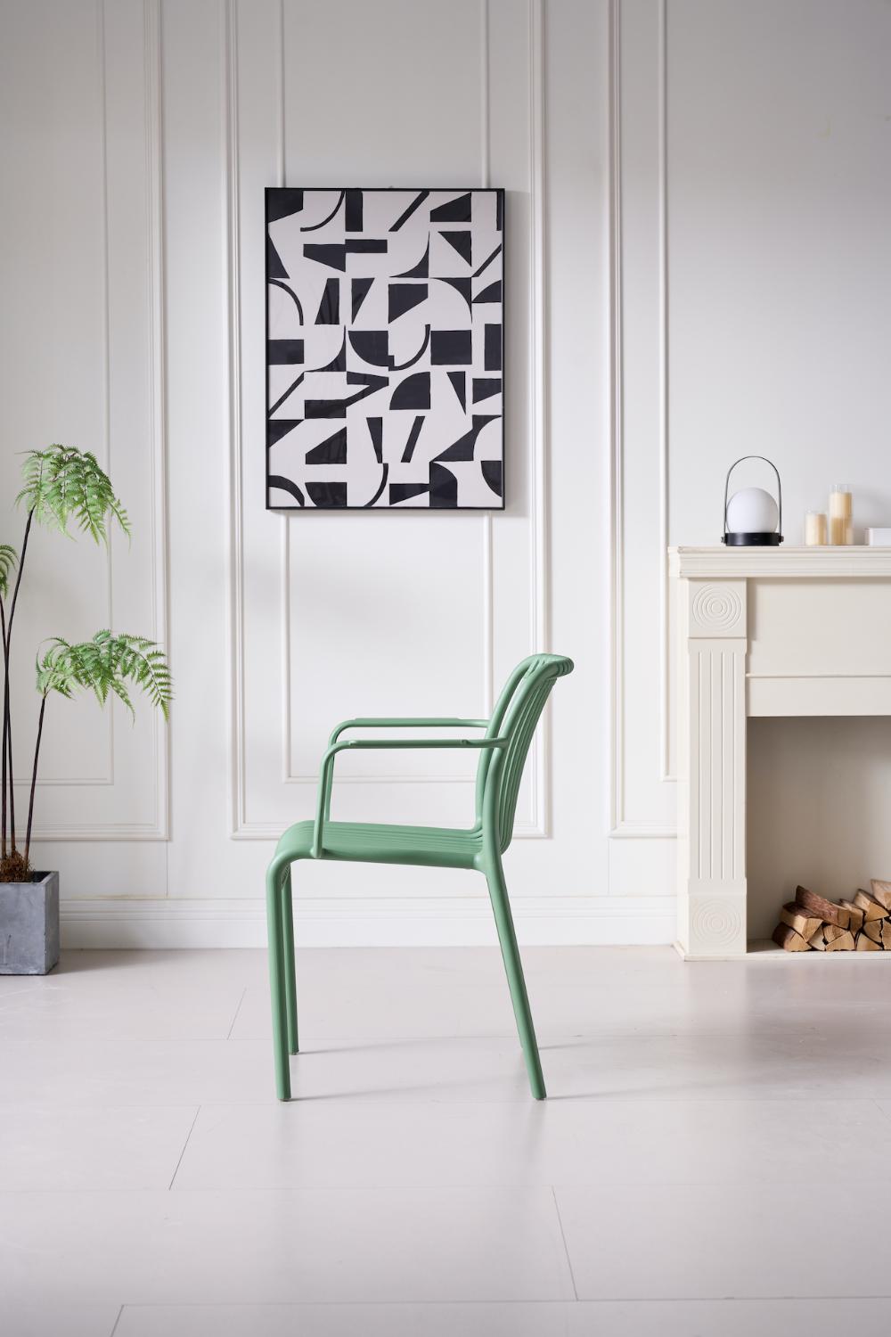 TuHome Terra Modern Dining Chair, Sophisticated High-Back Up - Olive