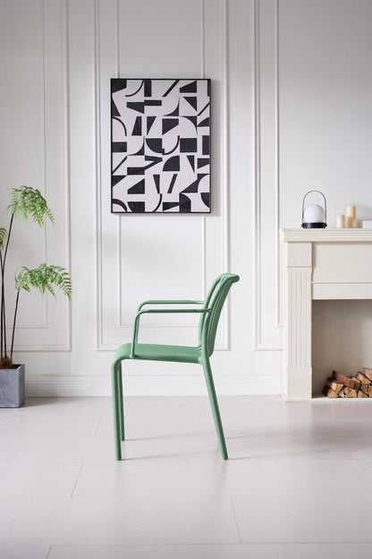 TuHome Terra Modern Dining Chair, Sophisticated High-Back Up - Olive