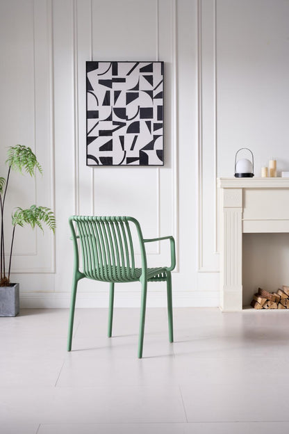 TuHome Terra Modern Dining Chair, Sophisticated High-Back Up - Olive