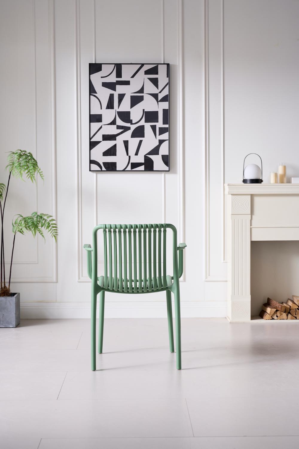 TuHome Terra Modern Dining Chair, Sophisticated High-Back Up - Olive