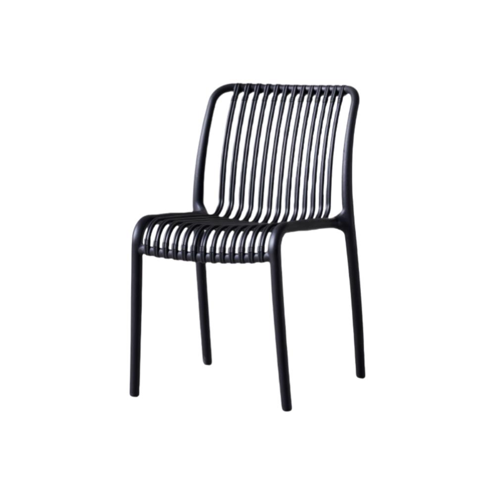 TuHome Terra Modern Dining Chair, Sophisticated High-Back Up - Black