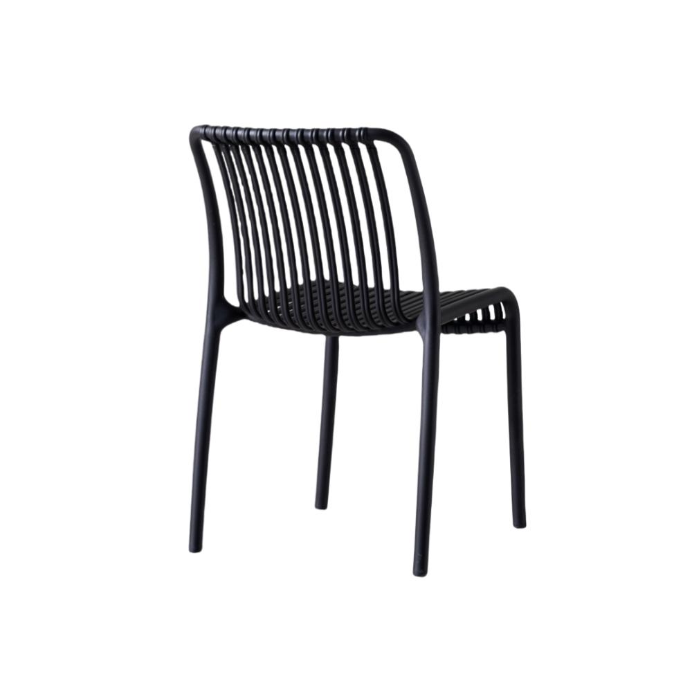 TuHome Terra Modern Dining Chair, Sophisticated High-Back Up - Black