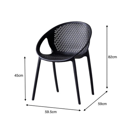 TuHome Selva Modern Dining Chair, Sophisticated High-Back Up - Black