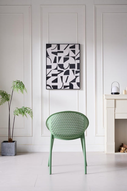 TuHome Selva Modern Dining Chair, Sophisticated High-Back Up - Green