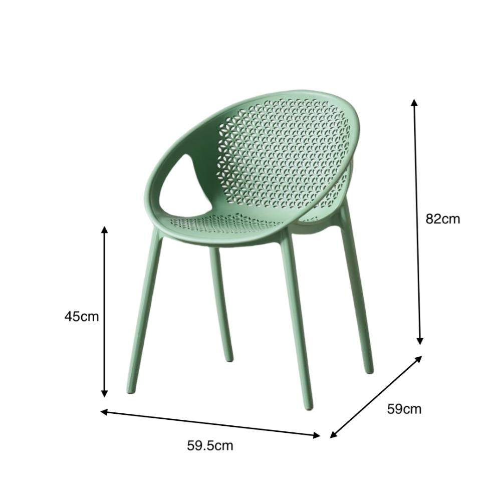 TuHome Selva Modern Dining Chair, Sophisticated High-Back Up - Green