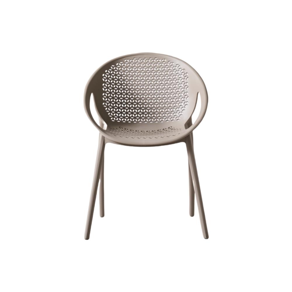 TuHome Selva Modern Dining Chair, Sophisticated High-Back Up - Taupe
