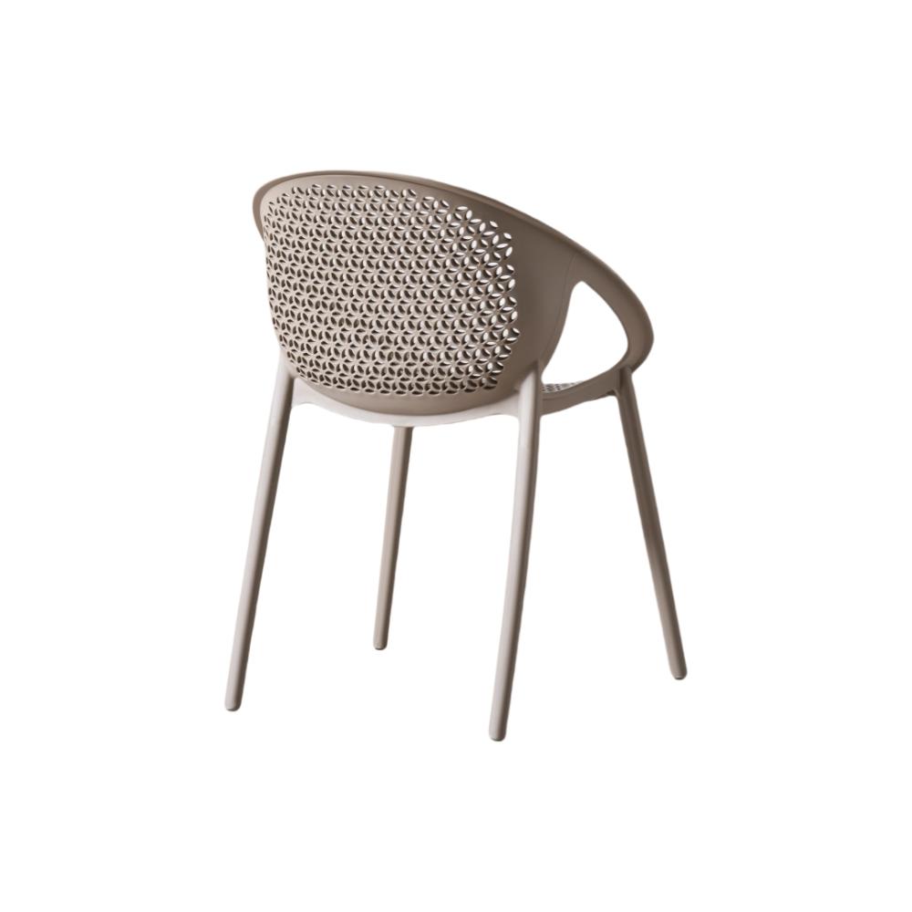 TuHome Selva Modern Dining Chair, Sophisticated High-Back Up - Taupe
