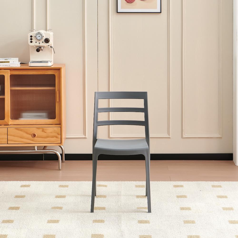 TuHome New York Modern Dining Chair, Contemporary Urban Acce - Dark Grey