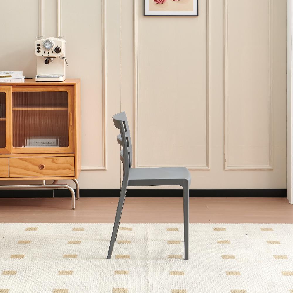 TuHome New York Modern Dining Chair, Contemporary Urban Acce - Dark Grey