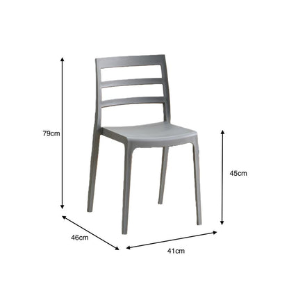 TuHome New York Modern Dining Chair, Contemporary Urban Acce - Dark Grey