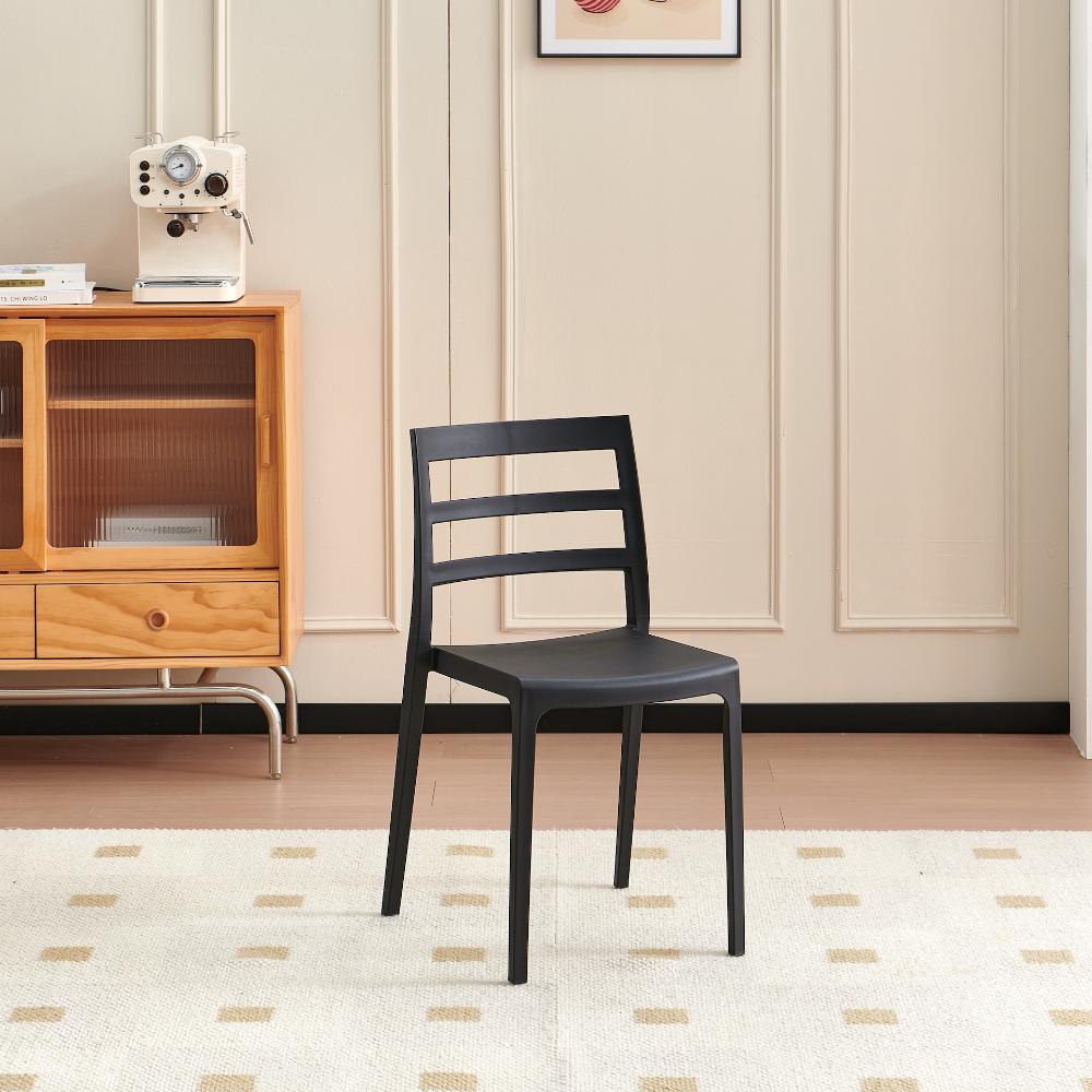 TuHome New York Modern Dining Chair, Contemporary Urban Acce - Black