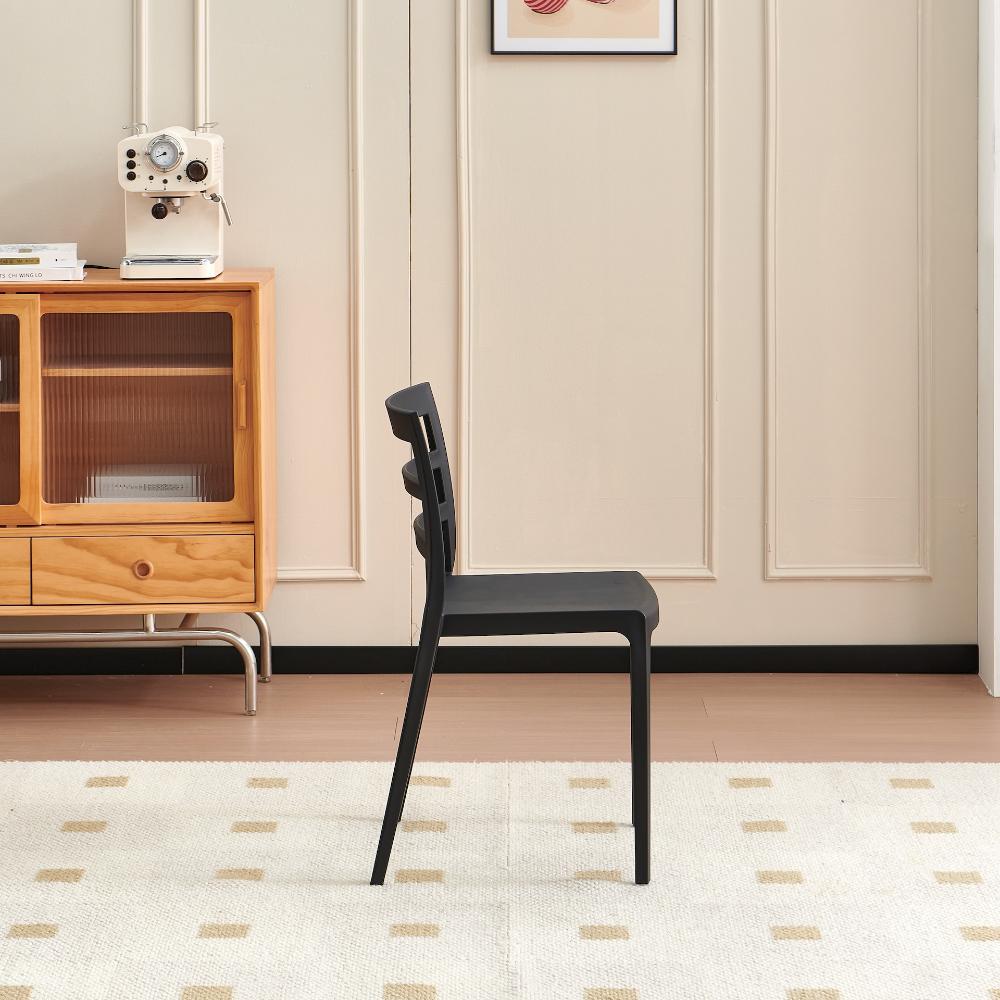 TuHome New York Modern Dining Chair, Contemporary Urban Acce - Black