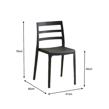 TuHome New York Modern Dining Chair, Contemporary Urban Acce - Black