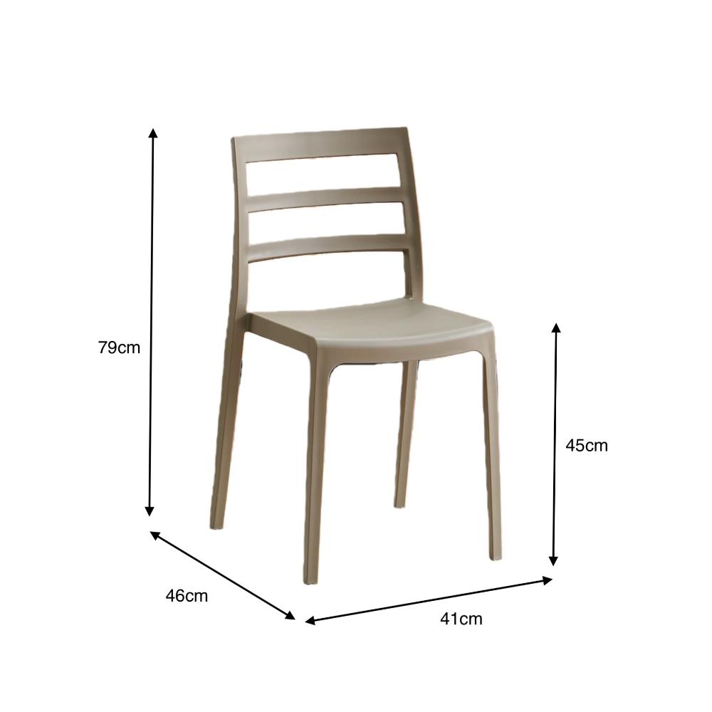 TuHome New York Modern Dining Chair, Contemporary Urban Acce - Taupe