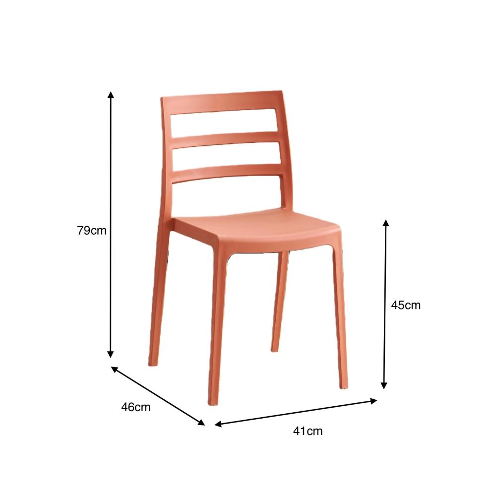 TuHome New York Modern Dining Chair, Contemporary Urban Acce - Terracotta
