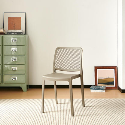 TuHome Manhattan Modern Dining Chair, Sophisticated High-Bac - Taupe
