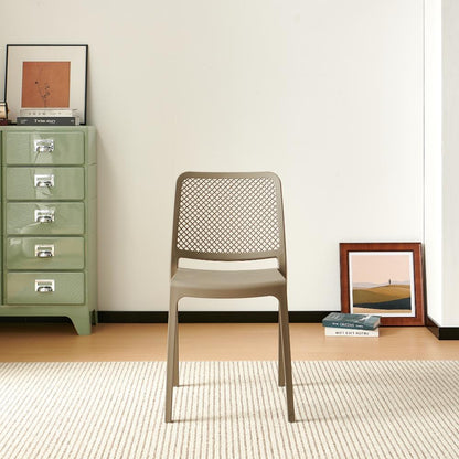 TuHome Manhattan Modern Dining Chair, Sophisticated High-Bac - Taupe