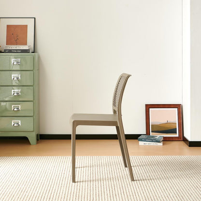 TuHome Manhattan Modern Dining Chair, Sophisticated High-Bac - Taupe