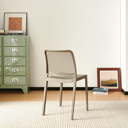 TuHome Manhattan Modern Dining Chair, Sophisticated High-Bac - Taupe